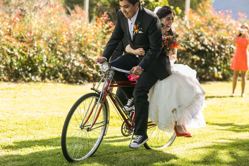 Alejandro y Erika recién casados