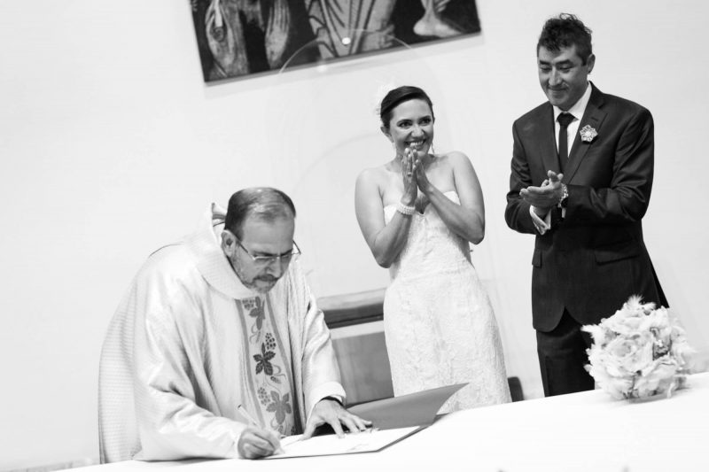 Firmando el casamiento